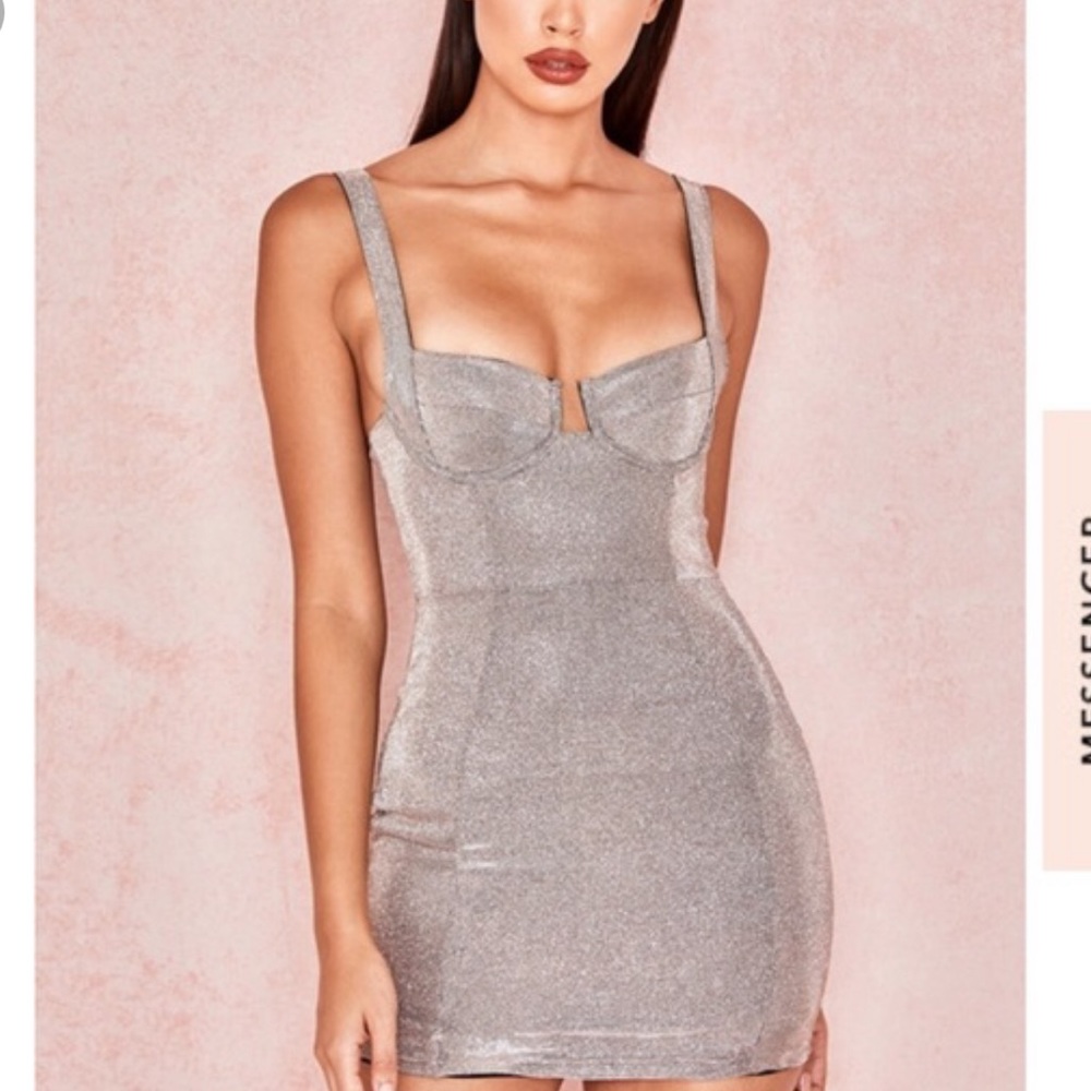 House of CB Luisa Sparkly Bustier Mini Dress